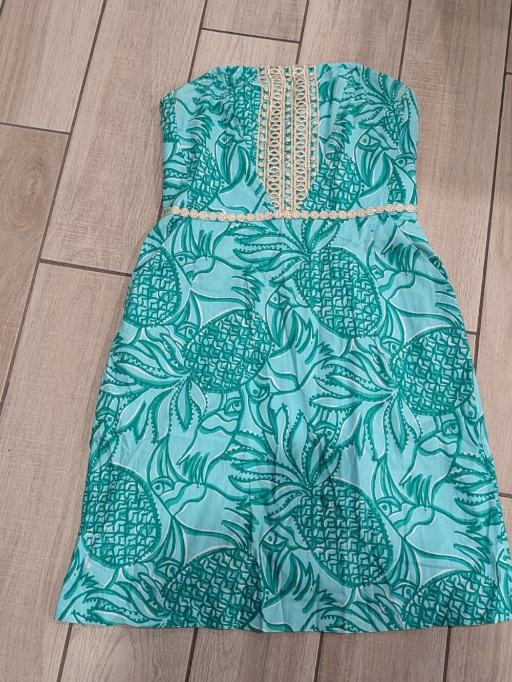 Lilly Pulitzer for Target "Originals" Shift — Teal Pineapple & Fish Print, 10